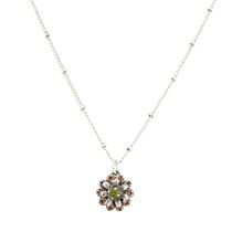 Layered Crystal Flower Necklace