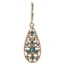 Filigree Crystal Teardrop Earring